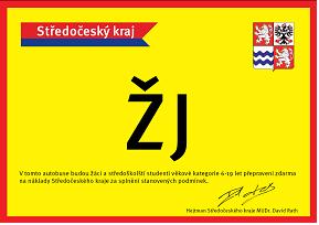 Žákovské jízdné zdarma Tabulka žákovského jízdného zdarma